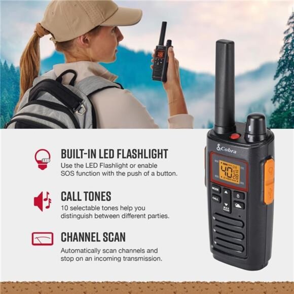 Walkie Talkies - Rechargeable, 40 Preset Channels, Long Range 32-Mile Two-Way - Picture 4 of 7
